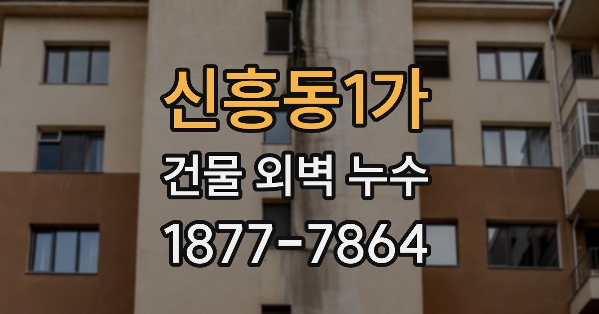 신흥동1가 건물 외벽 누수