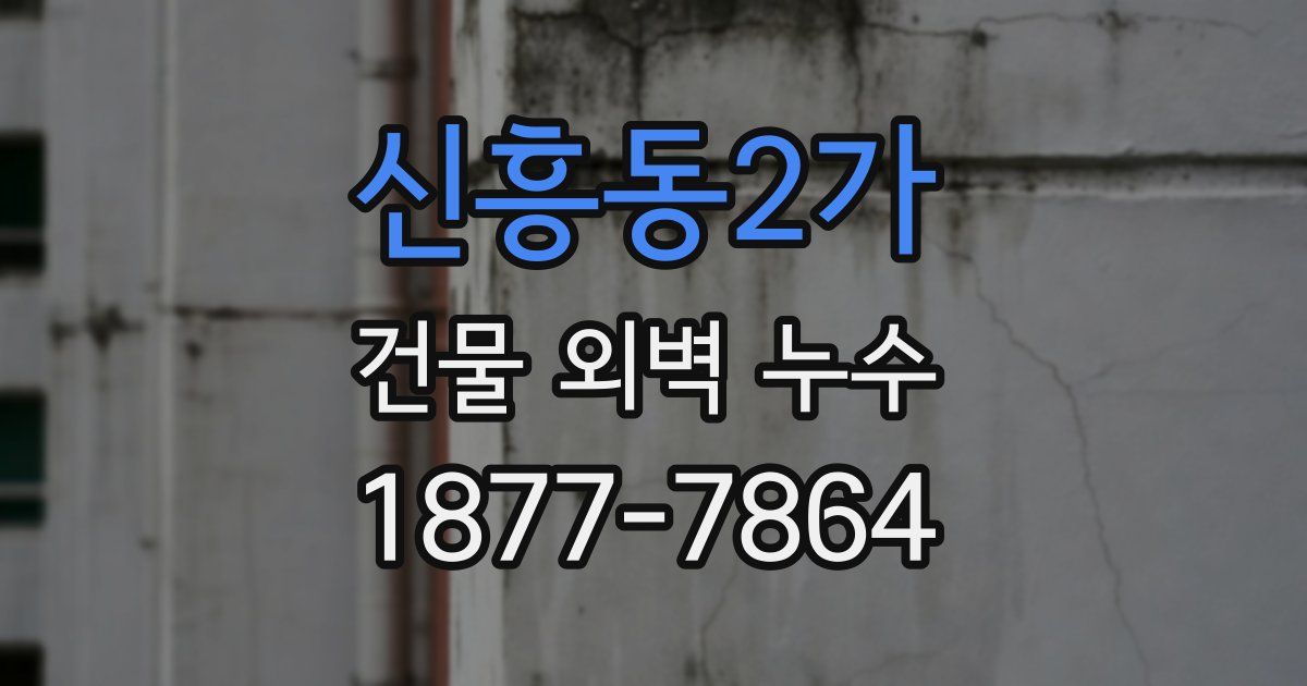 신흥동2가 건물 외벽 누수