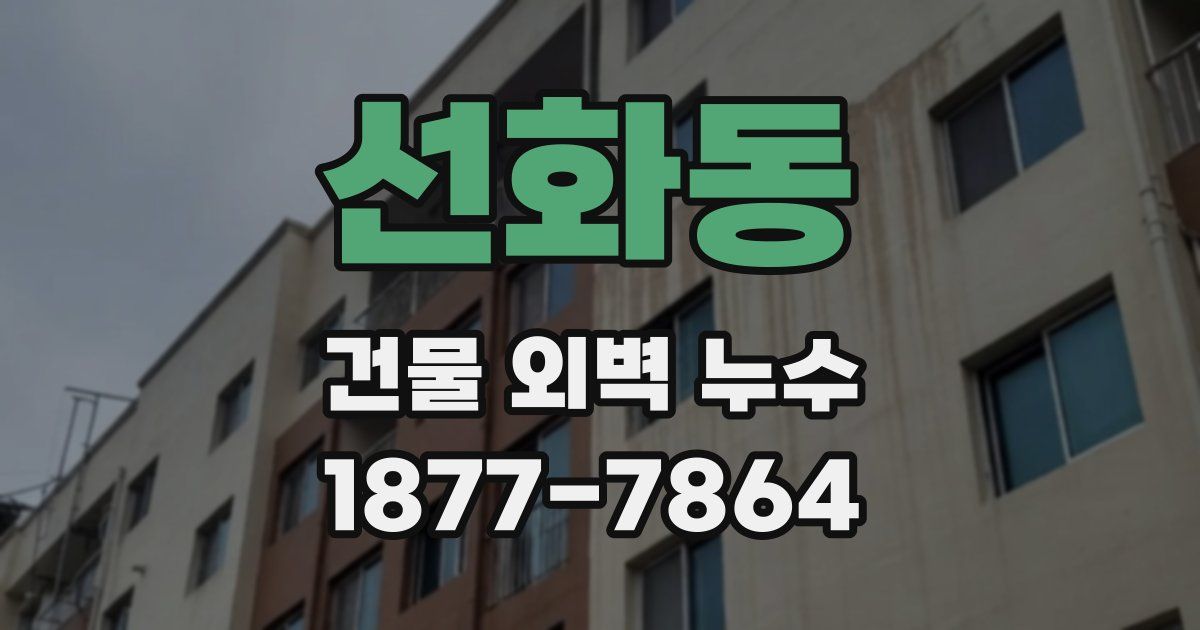 선화동 건물 외벽 누수