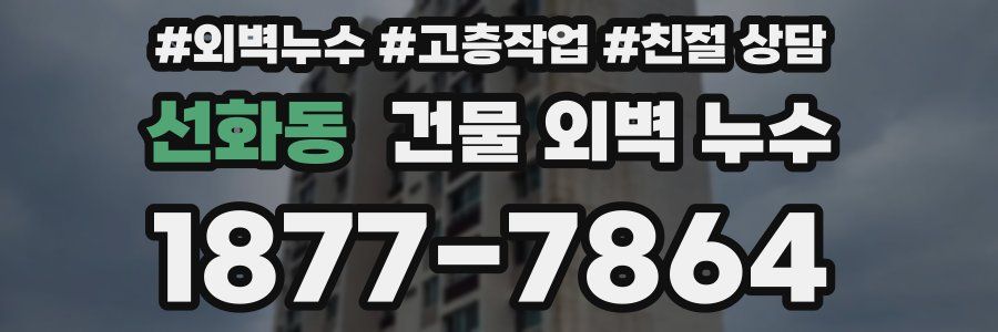 선화동 건물 외벽 누수