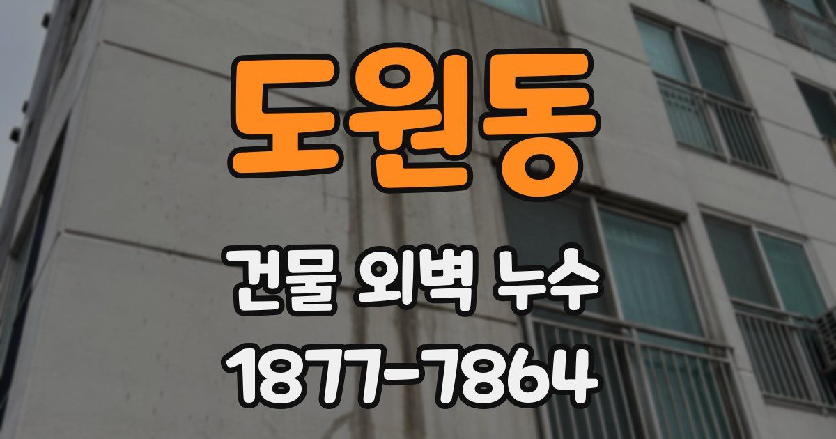 도원동 건물 외벽 누수