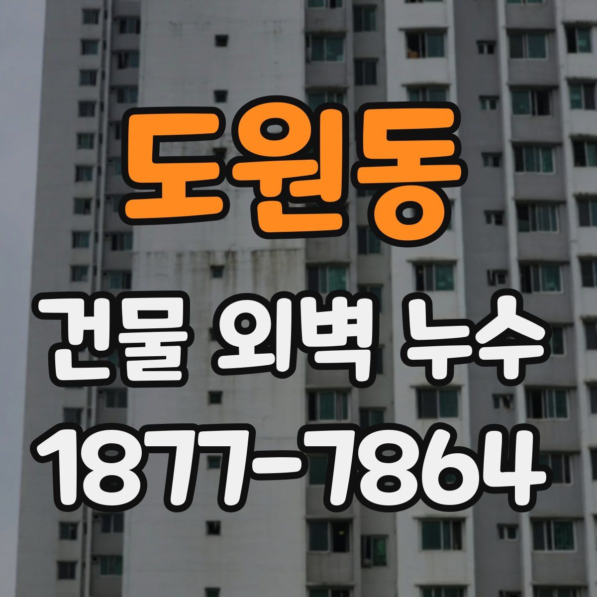 도원동 건물 외벽 누수