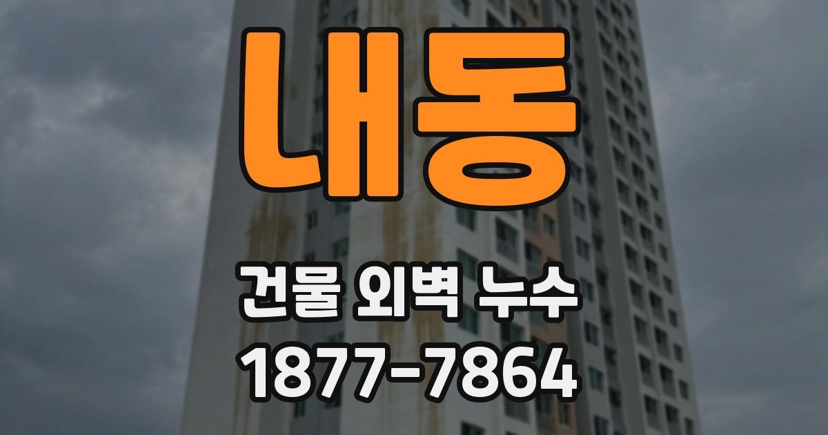 내동 건물 외벽 누수