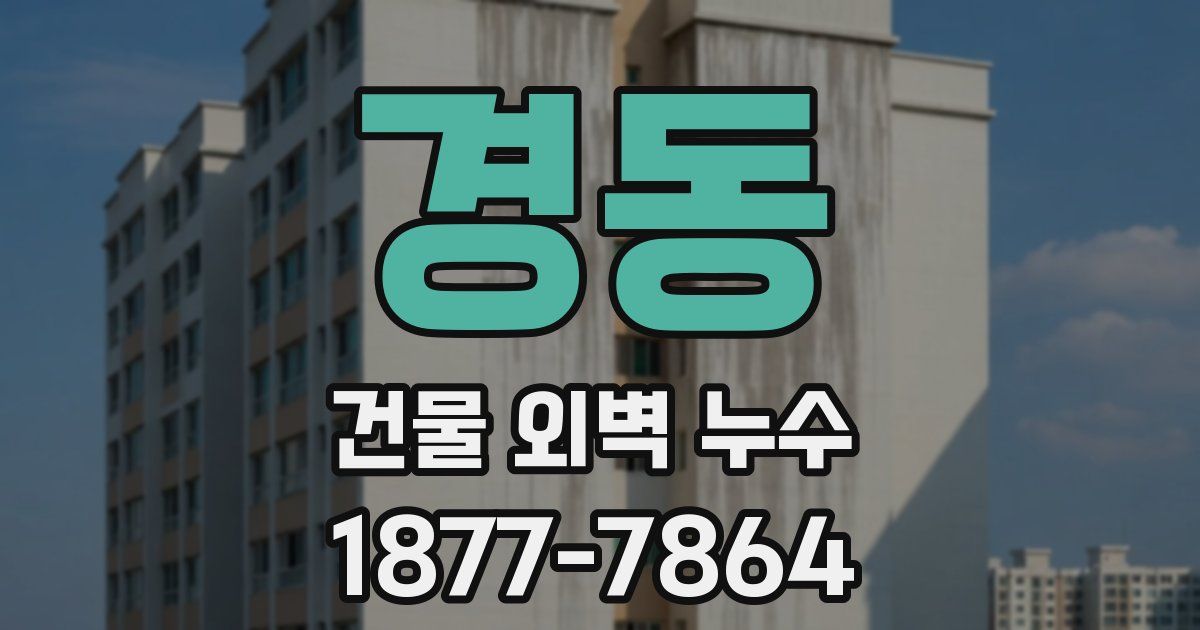 경동 건물 외벽 누수
