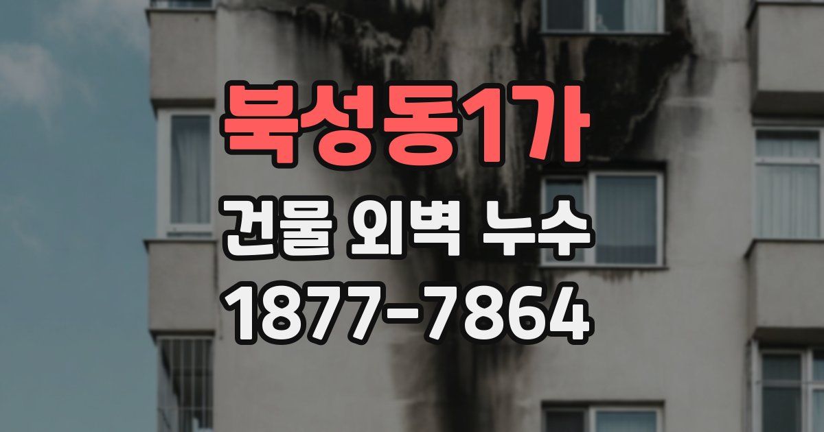 북성동1가 건물 외벽 누수