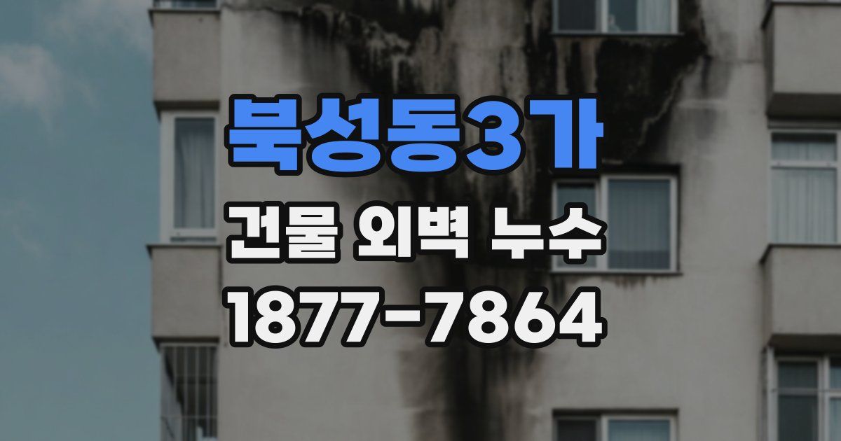 북성동3가 건물 외벽 누수