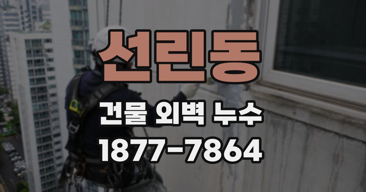 선린동 건물 외벽 누수