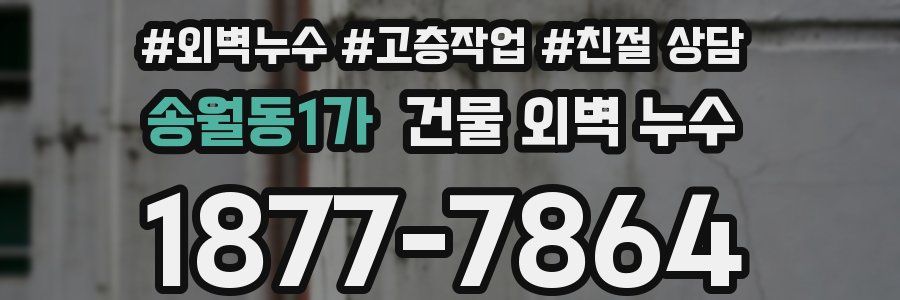 송월동1가 건물 외벽 누수