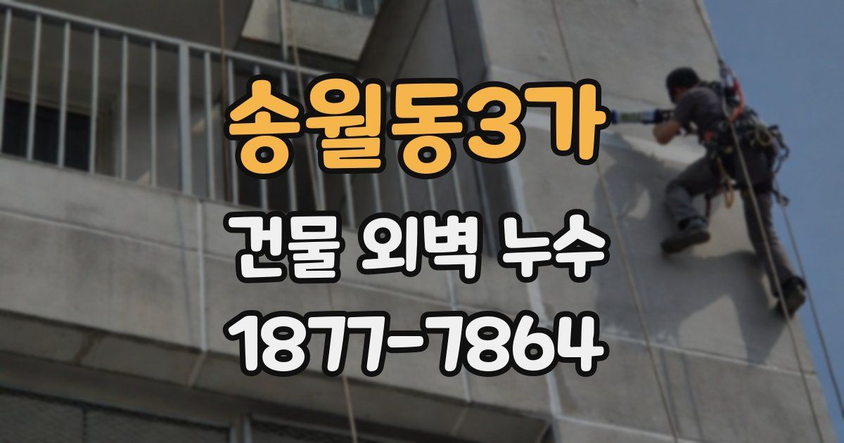 송월동3가 건물 외벽 누수