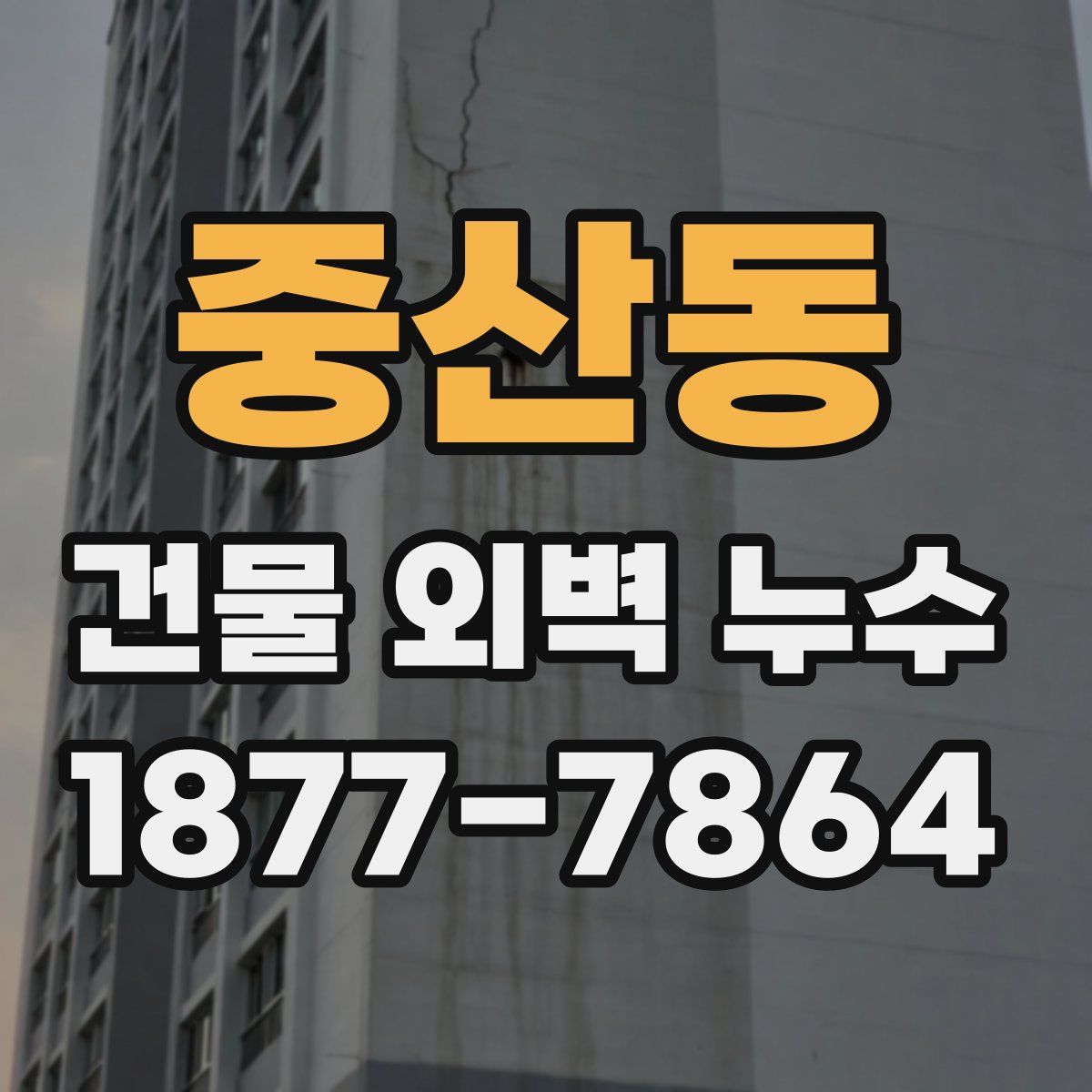 중산동 건물 외벽 누수