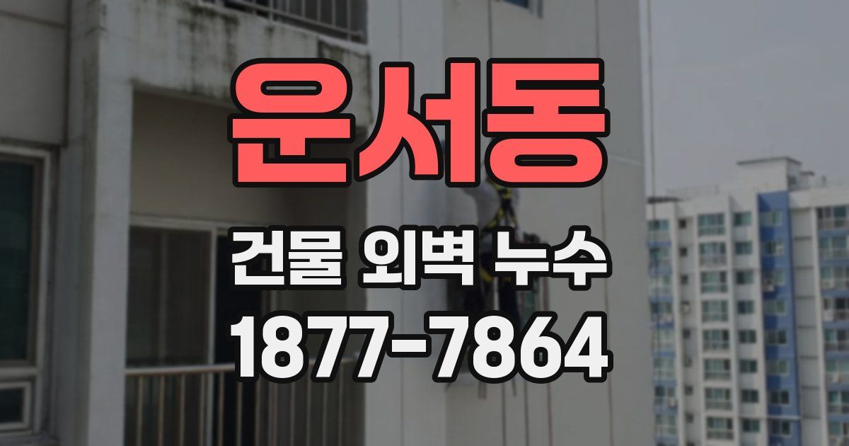 운서동 건물 외벽 누수