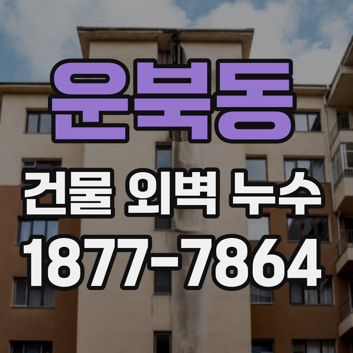 운북동 건물 외벽 누수