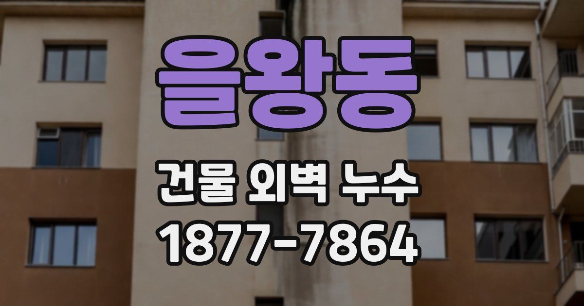 을왕동 건물 외벽 누수