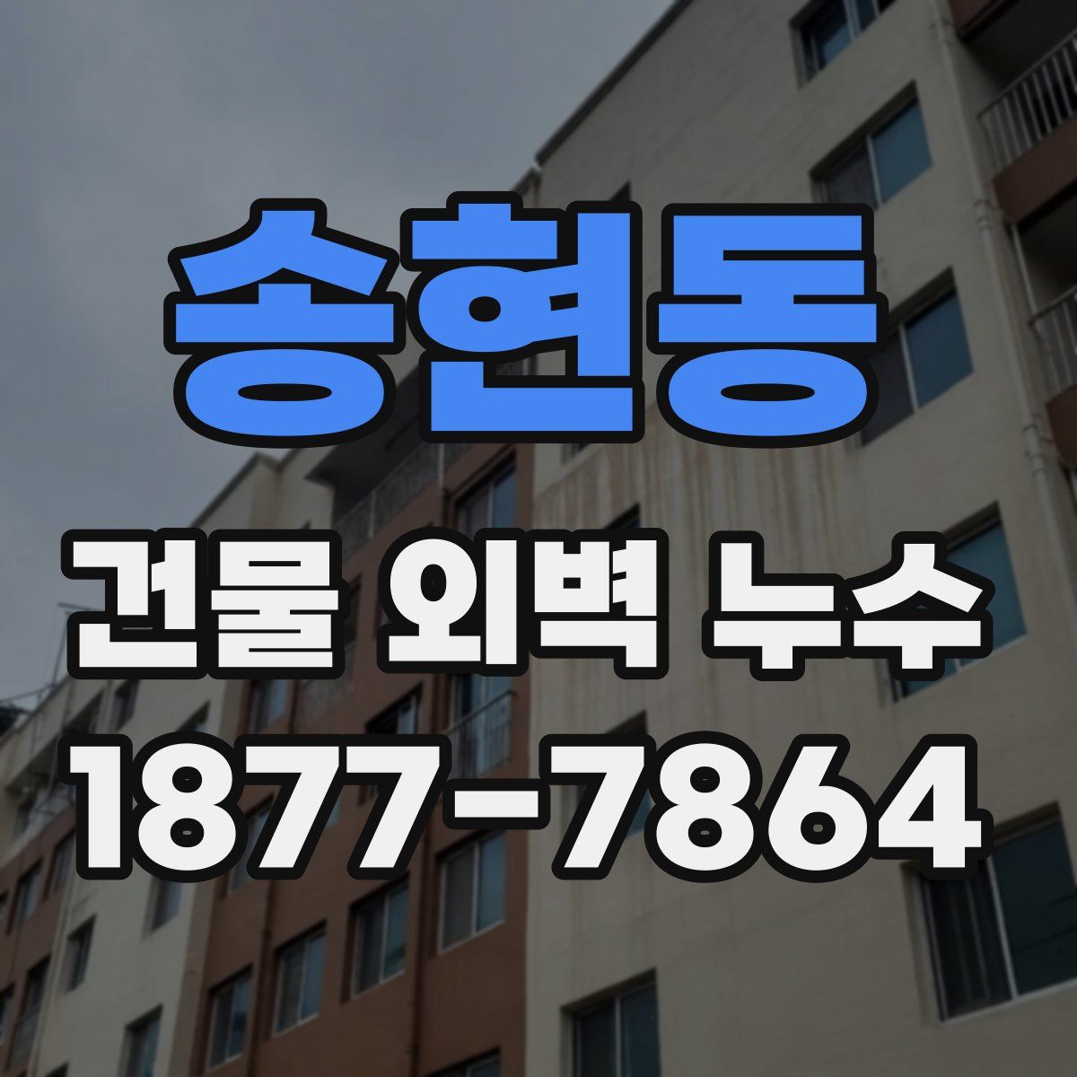 송현동 건물 외벽 누수