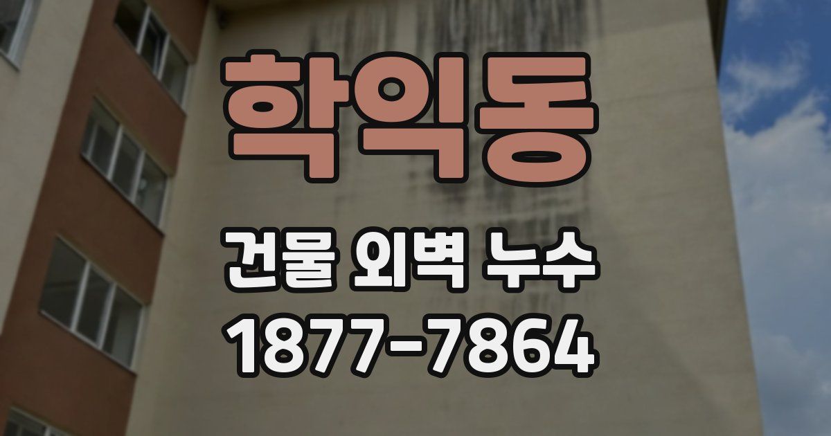학익동 건물 외벽 누수