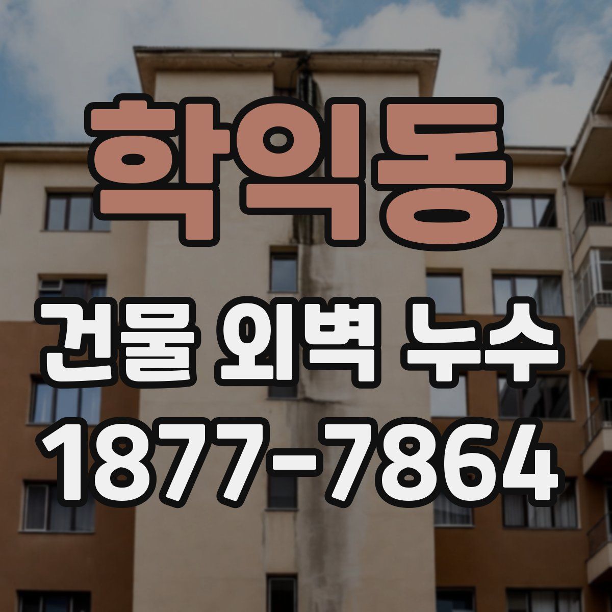 학익동 건물 외벽 누수