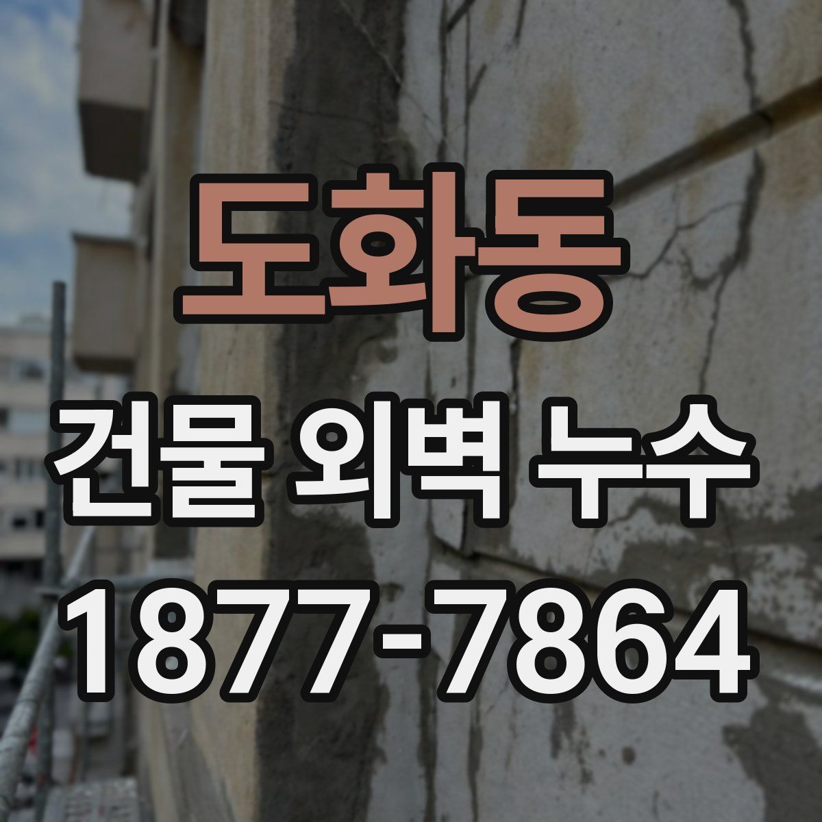 도화동 건물 외벽 누수