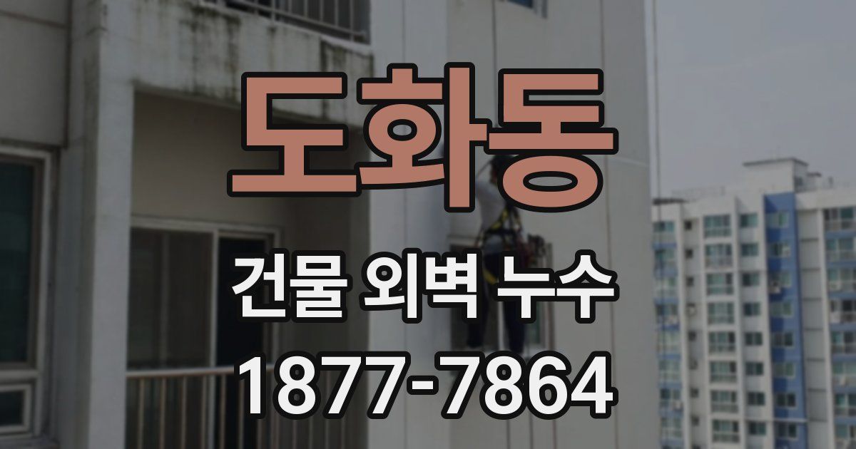 도화동 건물 외벽 누수