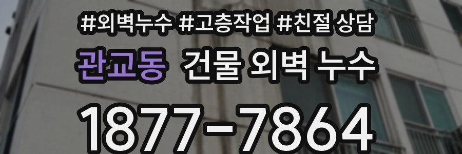 관교동 건물 외벽 누수