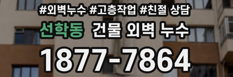 선학동 건물 외벽 누수