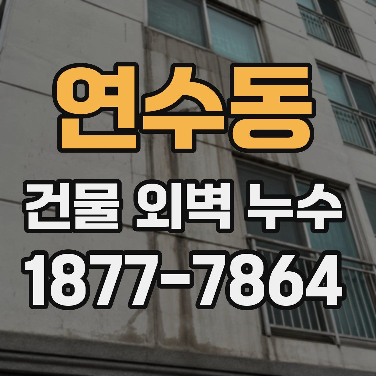 연수동 건물 외벽 누수