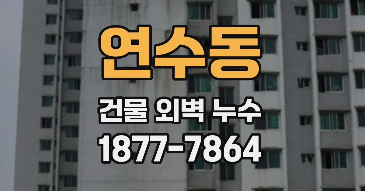 연수동 건물 외벽 누수