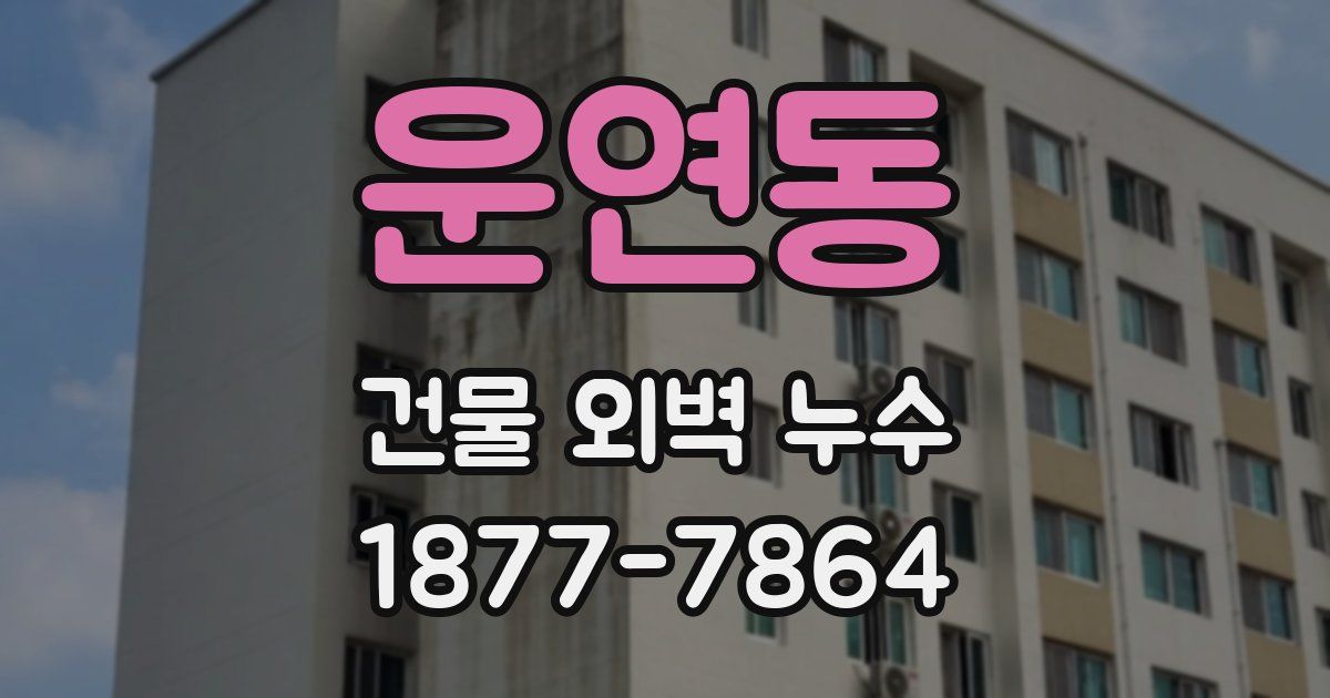 운연동 건물 외벽 누수