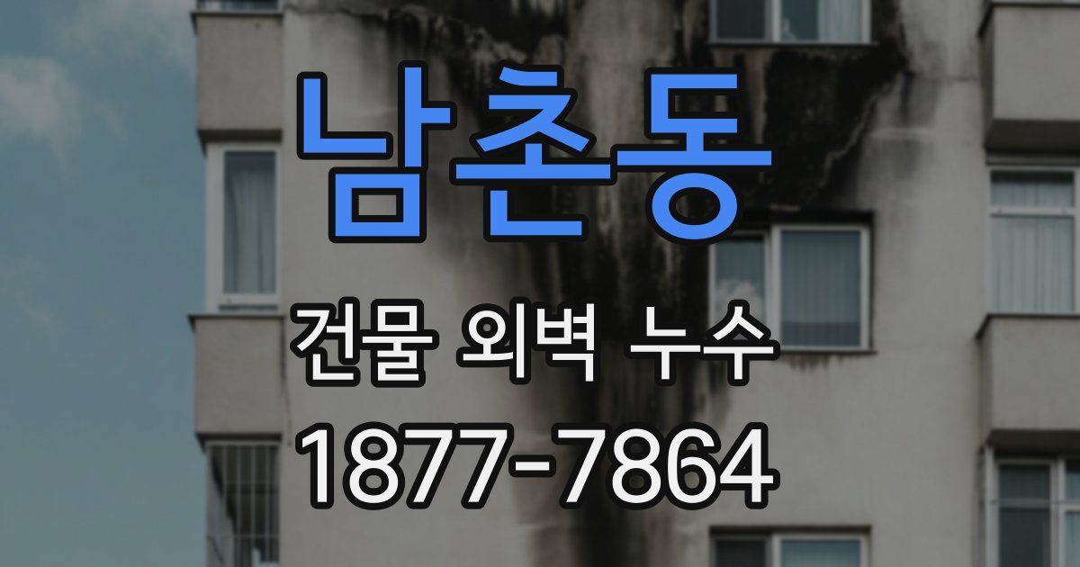 남촌동 건물 외벽 누수