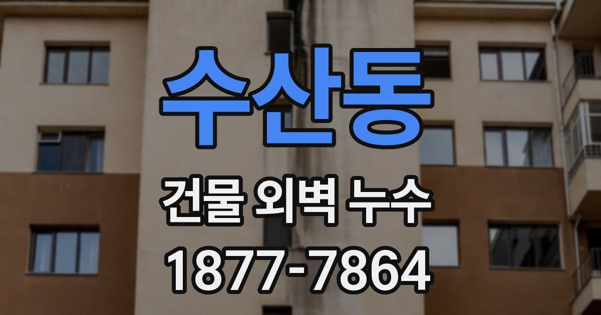 수산동 건물 외벽 누수