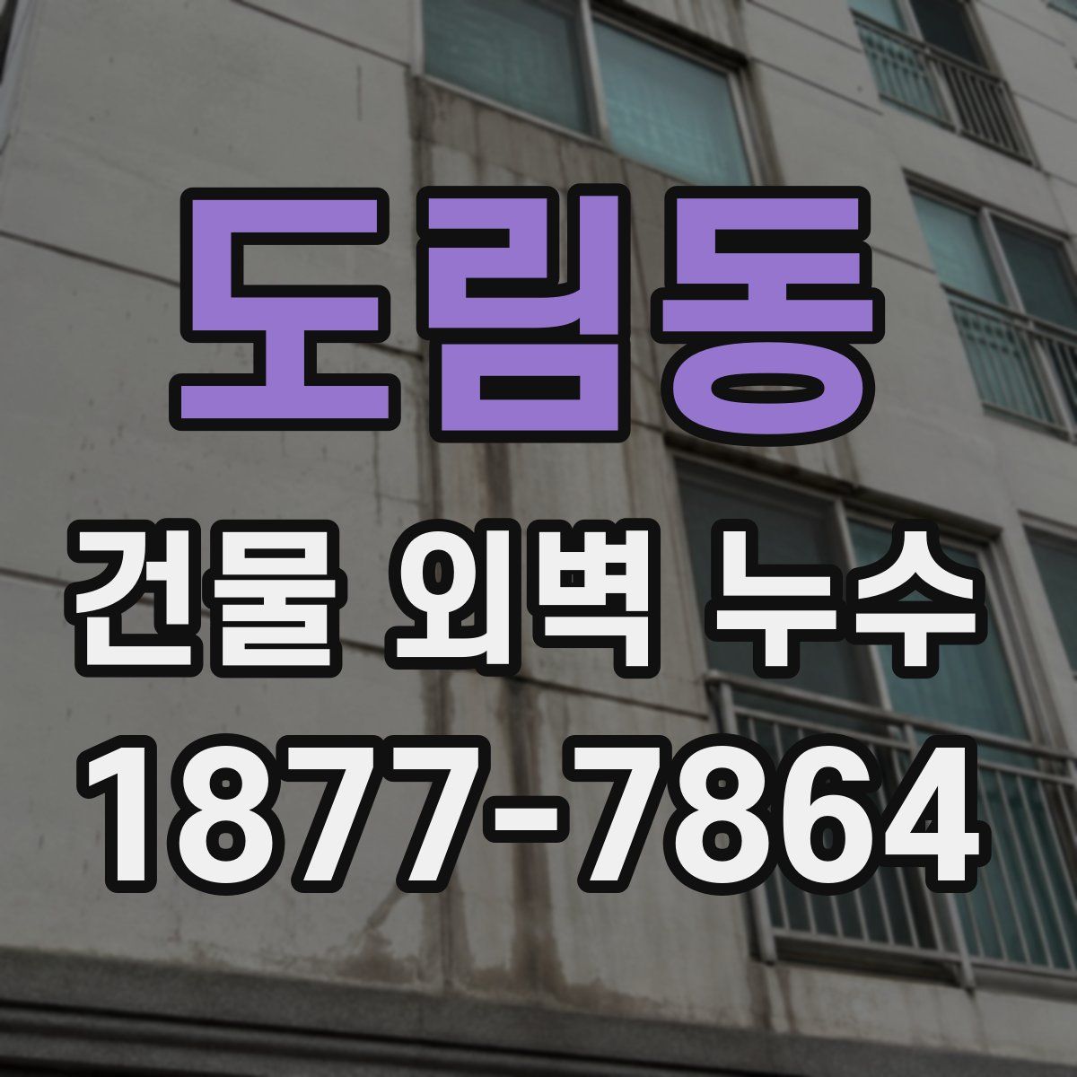 도림동 건물 외벽 누수