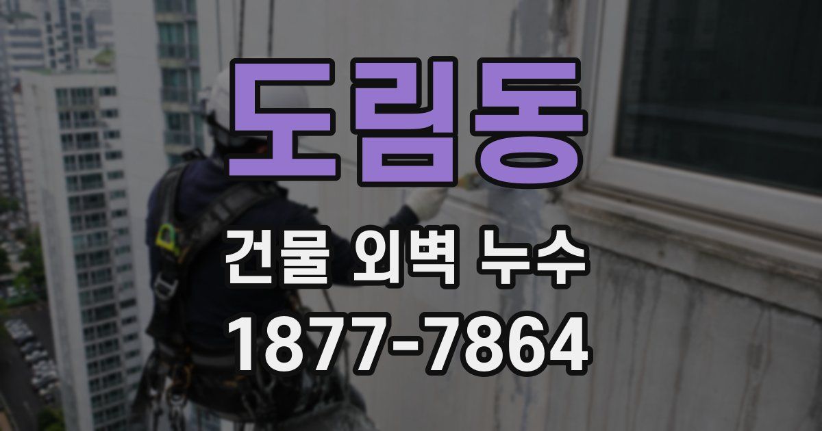 도림동 건물 외벽 누수