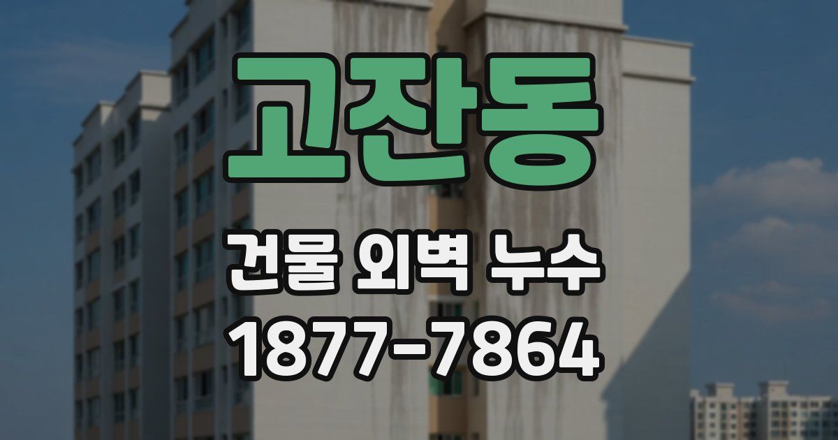 고잔동 건물 외벽 누수