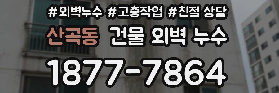 산곡동 건물 외벽 누수