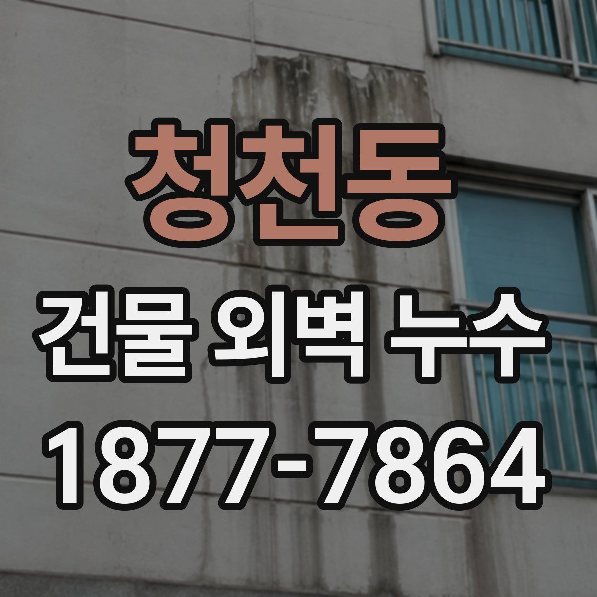 청천동 건물 외벽 누수