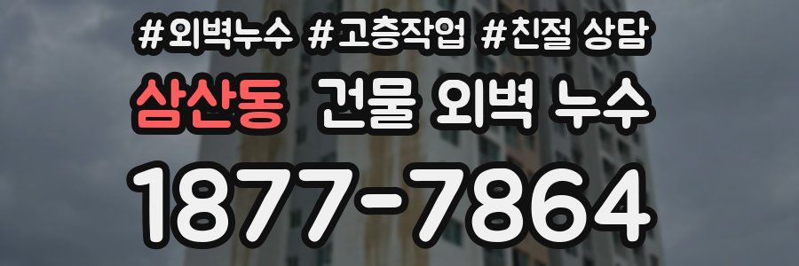 삼산동 건물 외벽 누수