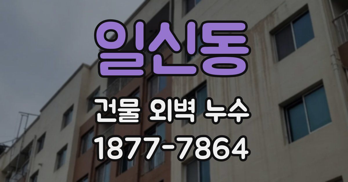 일신동 건물 외벽 누수