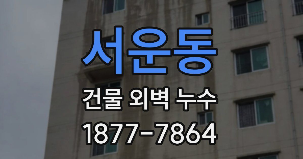 서운동 건물 외벽 누수
