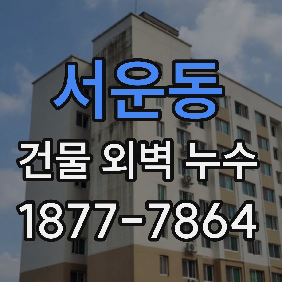 서운동 건물 외벽 누수