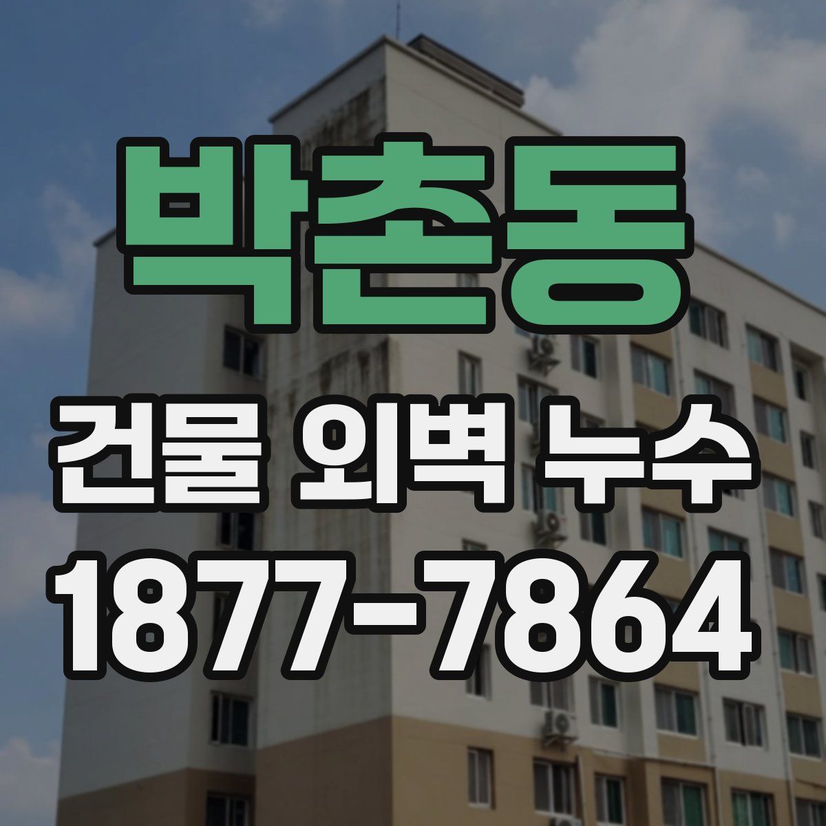 박촌동 건물 외벽 누수