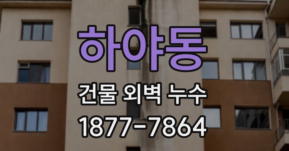 하야동 건물 외벽 누수