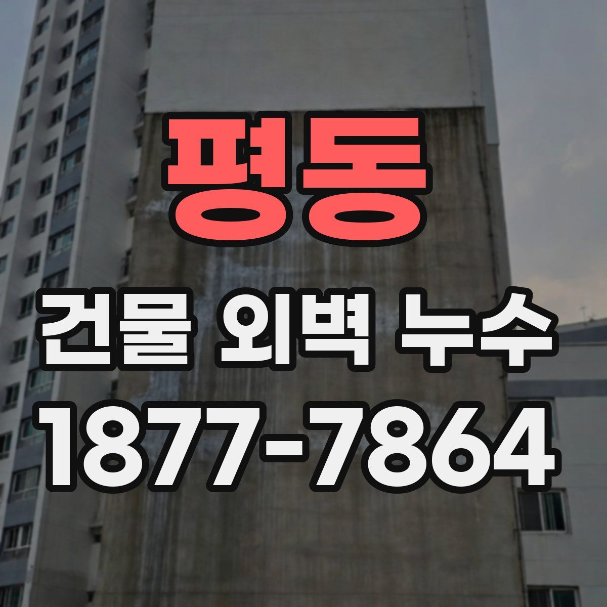 평동 건물 외벽 누수
