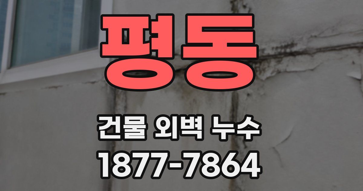 평동 건물 외벽 누수