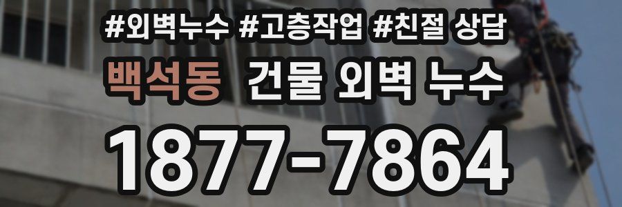백석동 건물 외벽 누수