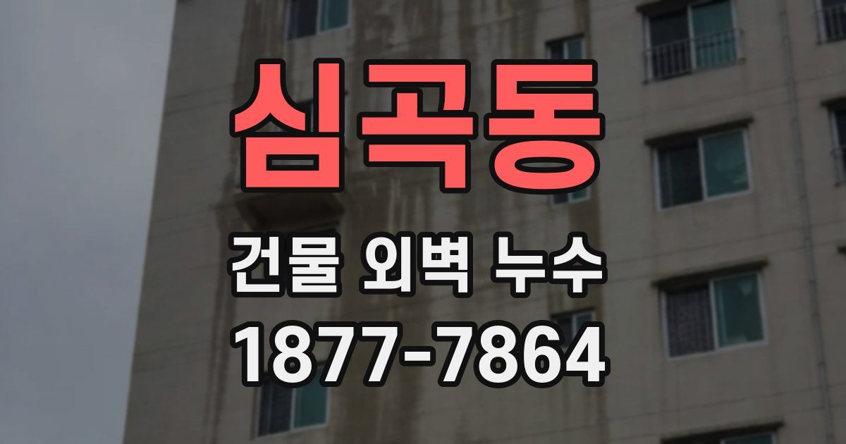 심곡동 건물 외벽 누수