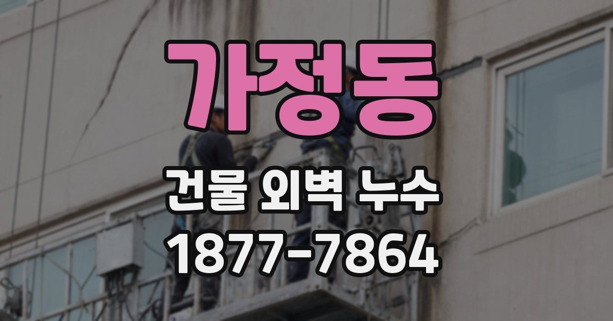 가정동 건물 외벽 누수