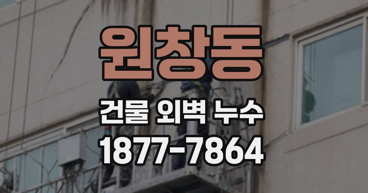 원창동 건물 외벽 누수