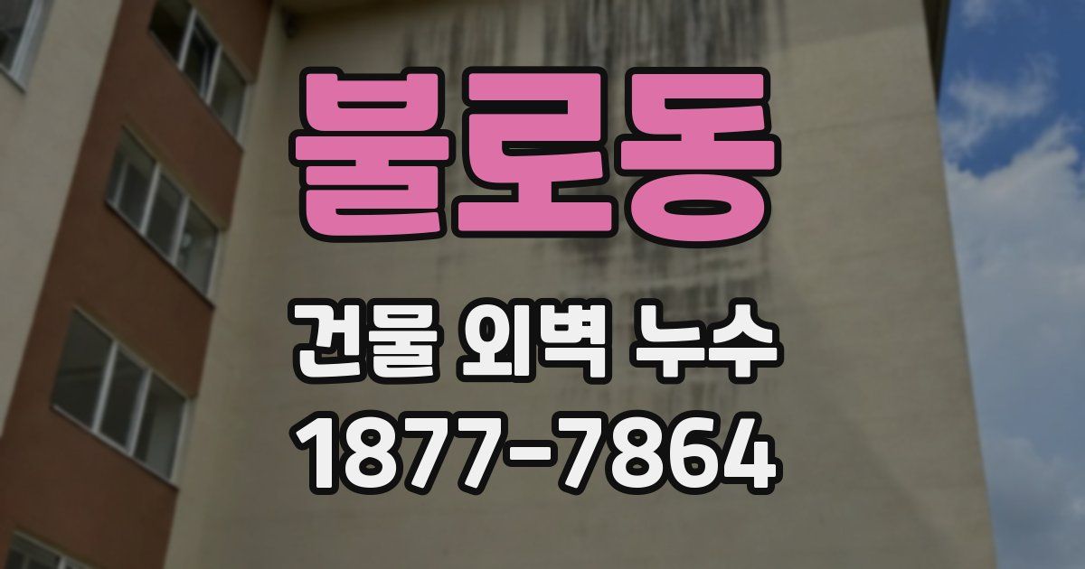 불로동 건물 외벽 누수