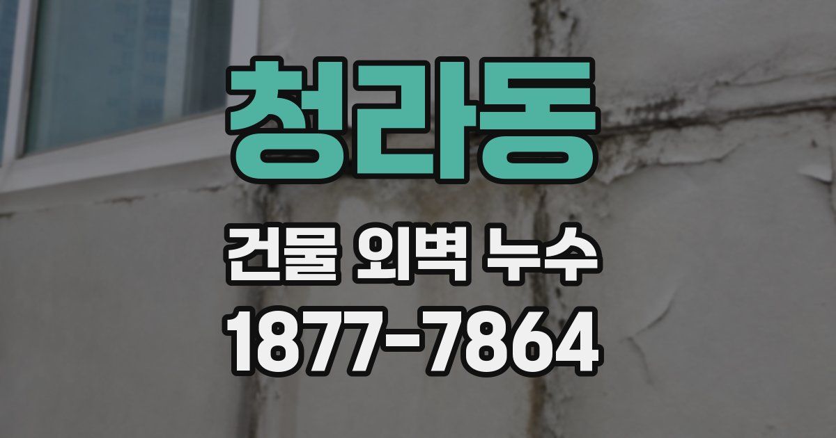 청라동 건물 외벽 누수
