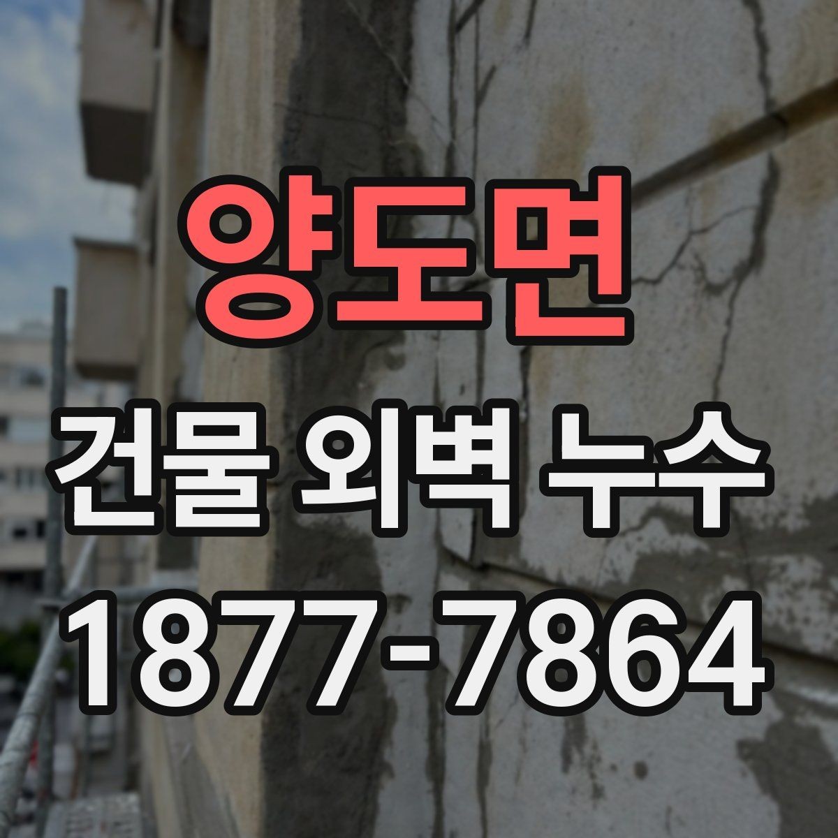 양도면 건물 외벽 누수 원인 진단과 보수 방향