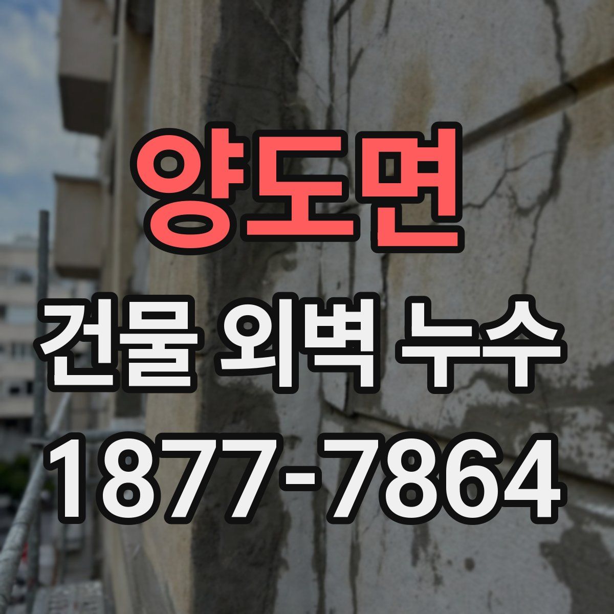 양도면 건물 외벽 누수